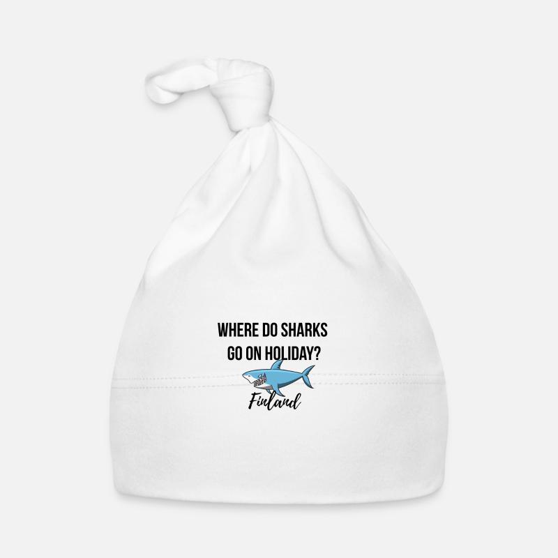Où les requins vont en vacances? Bonnet bio Bébé