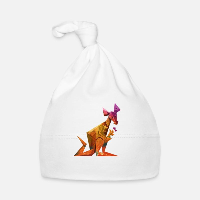 Känguru - Baby Bio-Mütze - Weiß