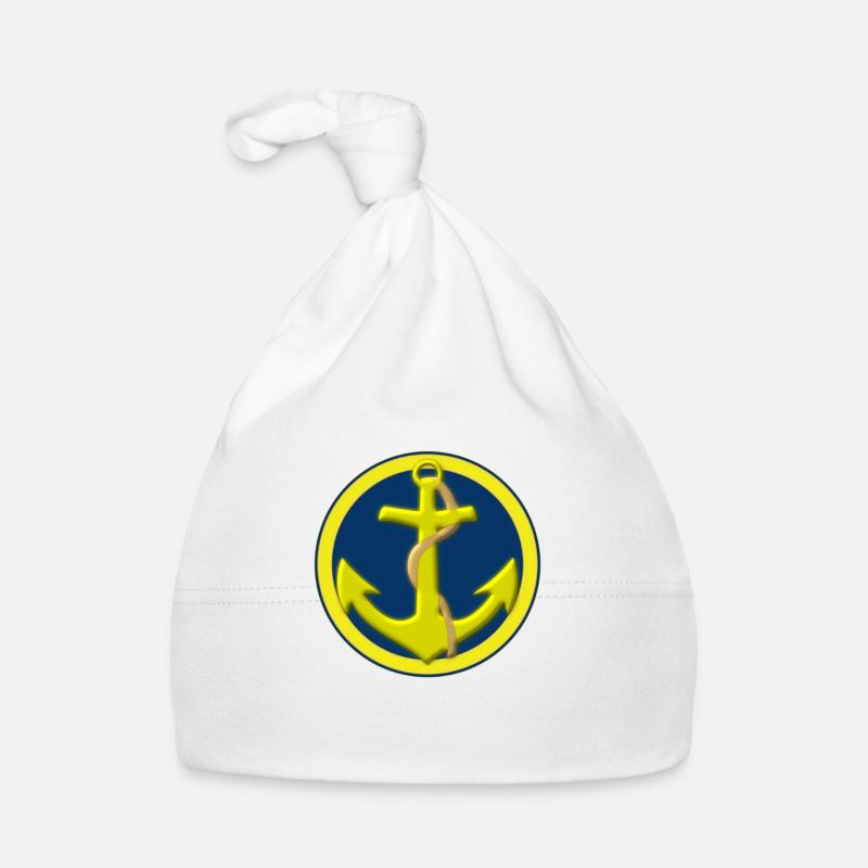 troupes marine - Bonnet bio Bébé - blanc