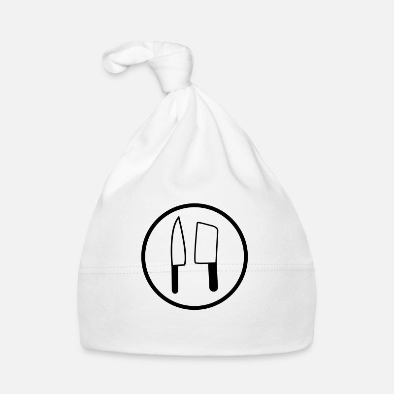Cuisinier/Boucher - Bonnet bio Bébé - blanc