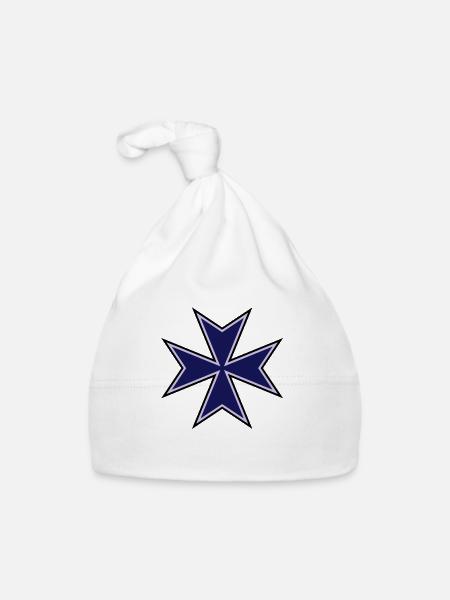 Maltese Cross__V003 - Baby Bio-Mütze - Weiß - Vorne