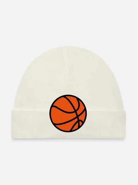 Basketball 2 Color - Baby Bio-Mütze - Weiß - Vorne