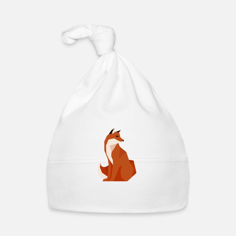 renard - Bonnet bio Bébé - blanc