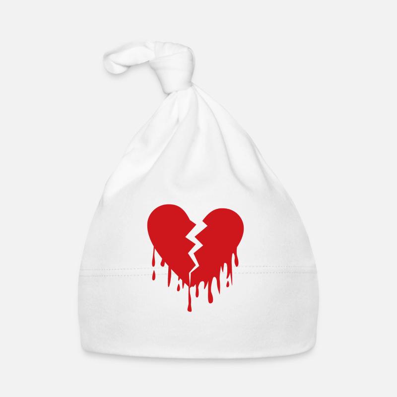 Broken heart de - Baby Bio-Mütze - Weiß