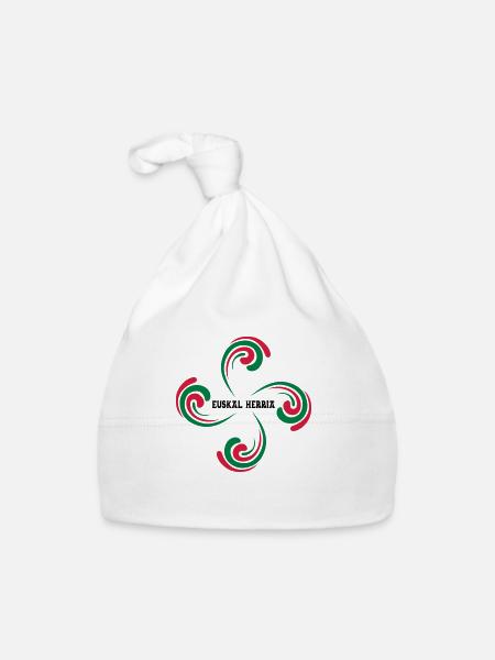 Croix Basque - Bonnet bio Bébé - blanc - Devant