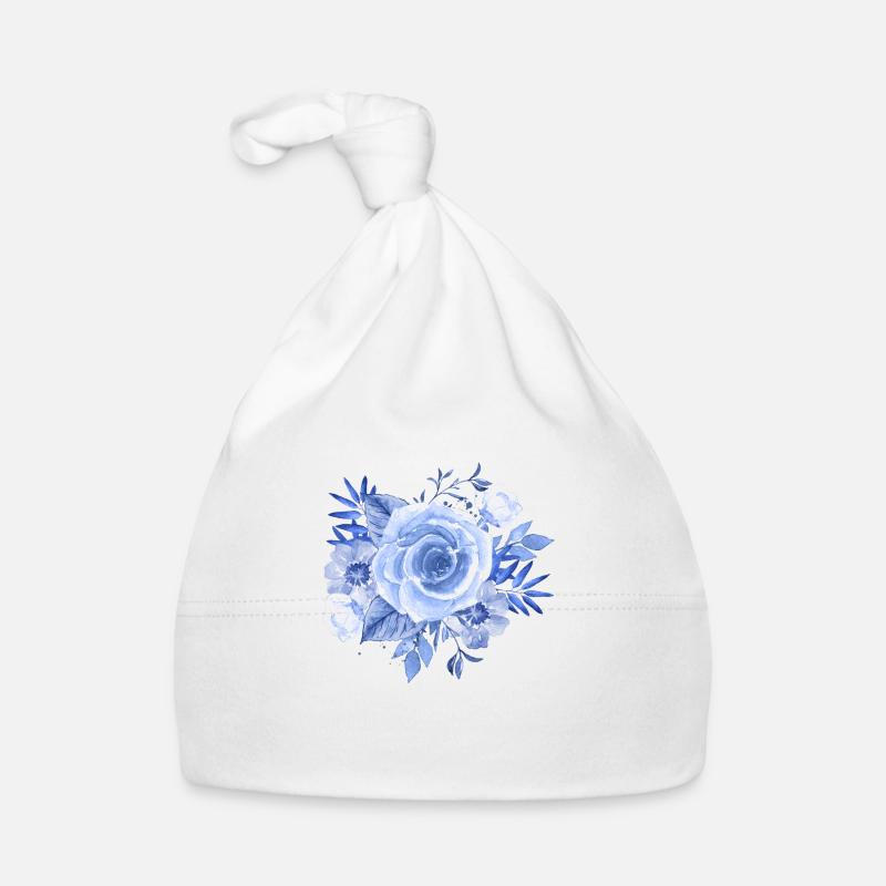 Blaue Rose Baby Bio-Mütze