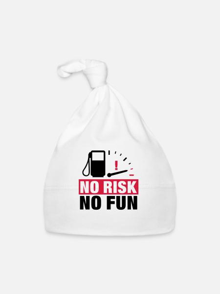 no_risk_no_fun__f2 - Baby Bio-Mütze - Weiß - Vorne