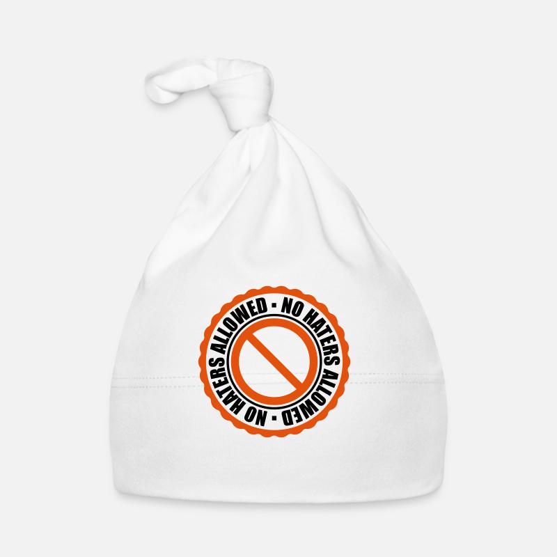 no haters allowed interdit signe signe cachet Bonnet bio Bébé
