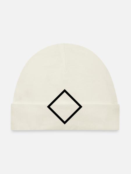 Diamant - Bonnet bio Bébé - blanc - Devant