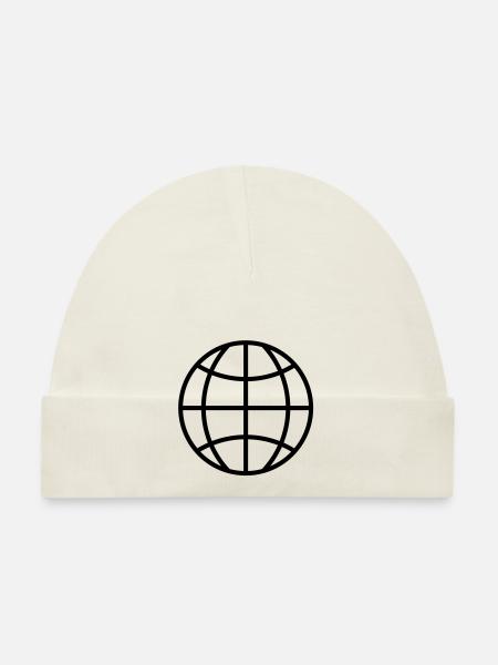 geo_logo_f1 - Organic Baby Cap - white - Front
