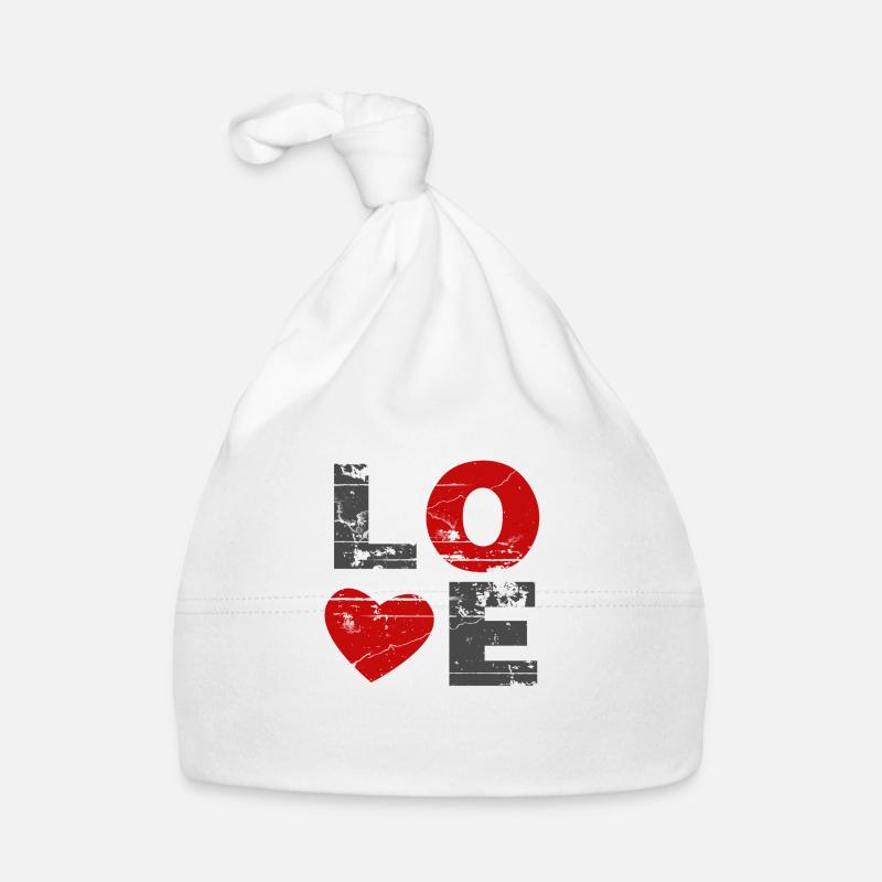 Weinlese-Liebe Valentinstag Baby Bio-Mütze