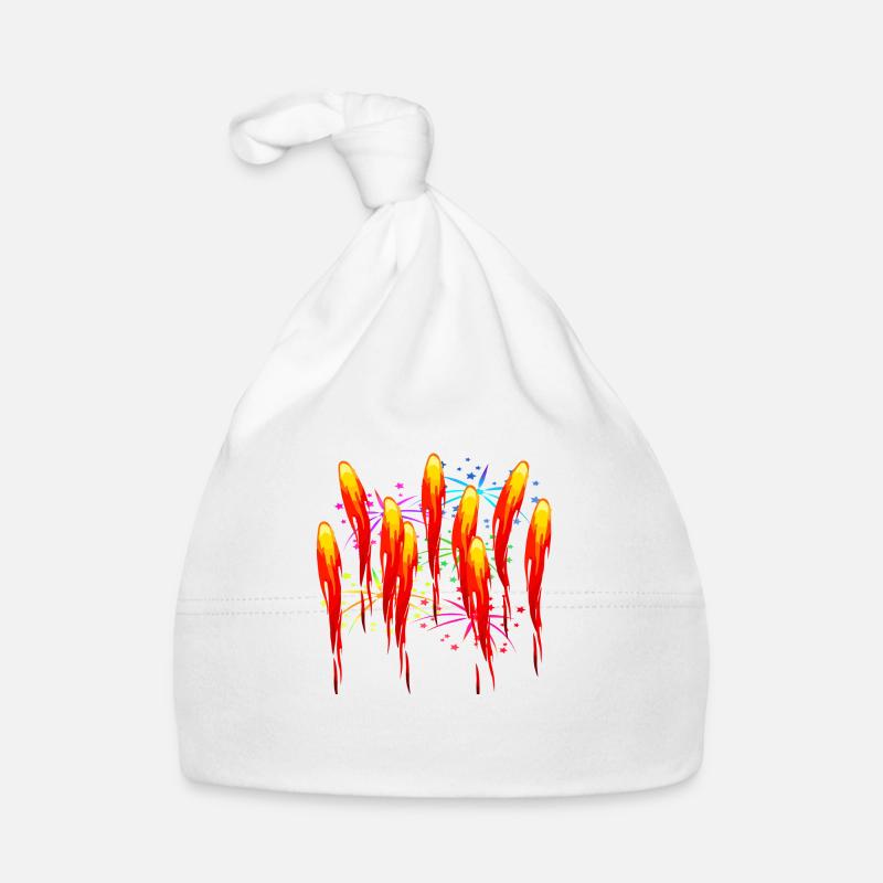Feuer firework fire Feuerwerk Baby Bio-Mütze