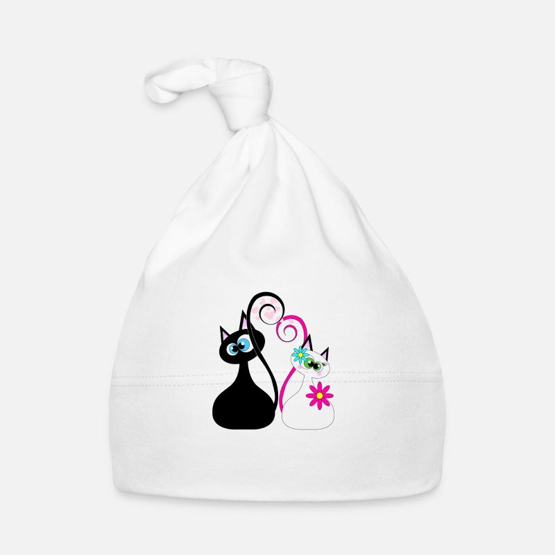 Cat lady cat face Organic Baby Cap