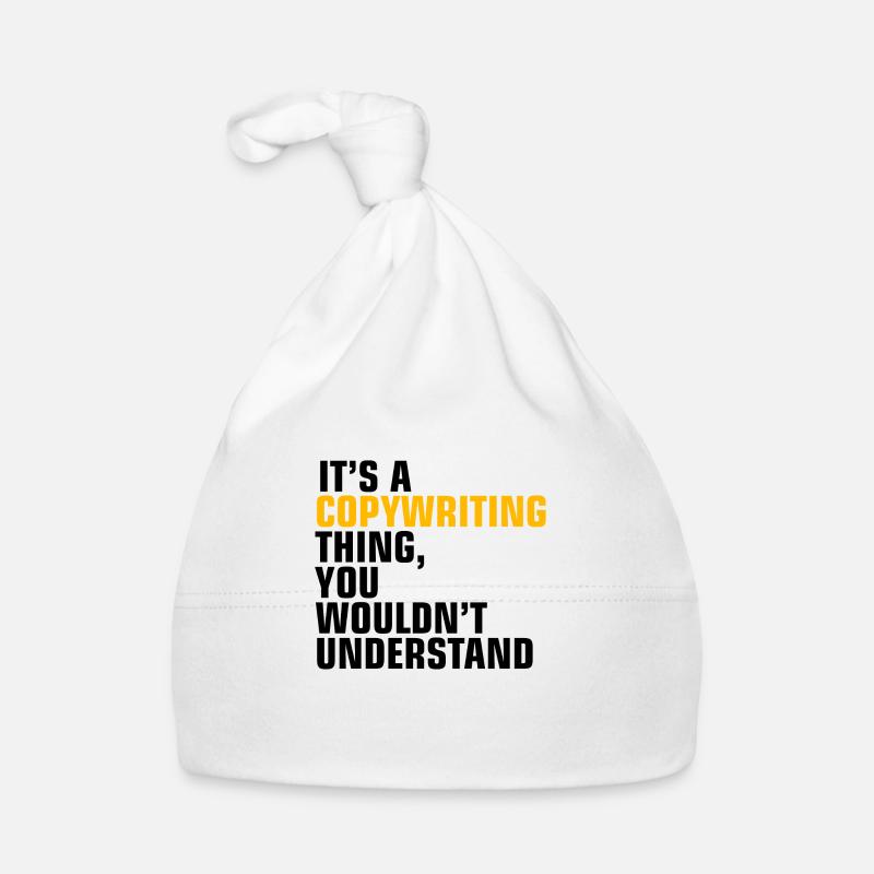 Copywriting thing - Baby Bio-Mütze - Weiß