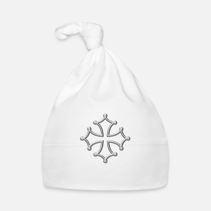 Okzitanisch Quer Chrom-Metall Baby Bio-Mütze