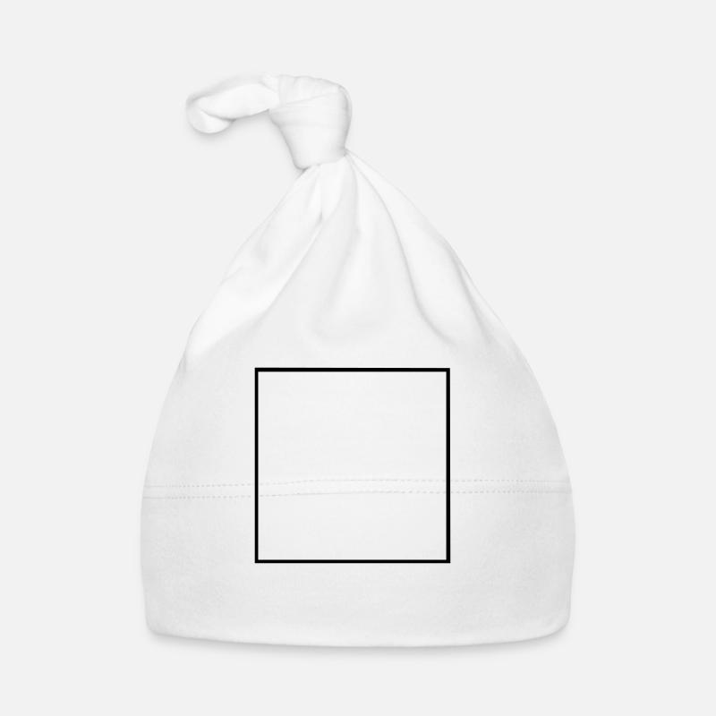 carré - Bonnet bio Bébé - blanc