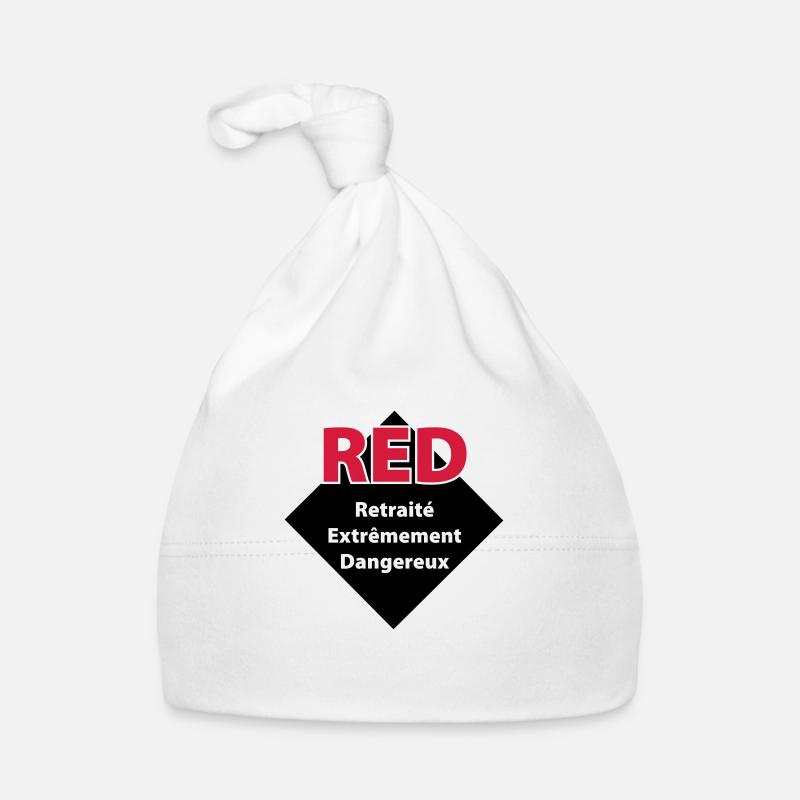 RED - Retraité extrêmement dangereux - Bonnet bio Bébé - blanc
