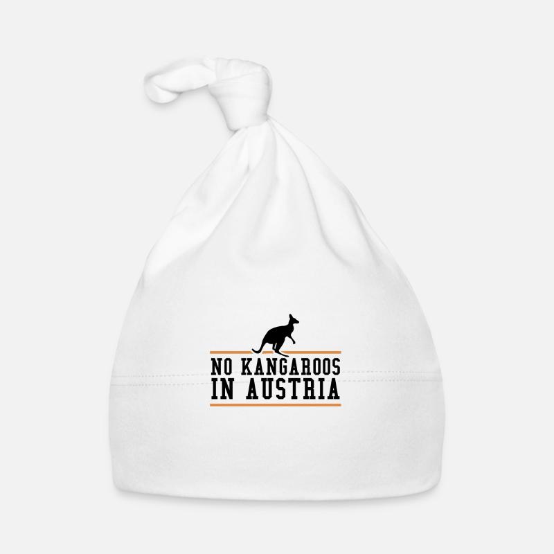 Kangaroo Silhouette Austria Oesterreich Geschenk Baby Bio-Mütze