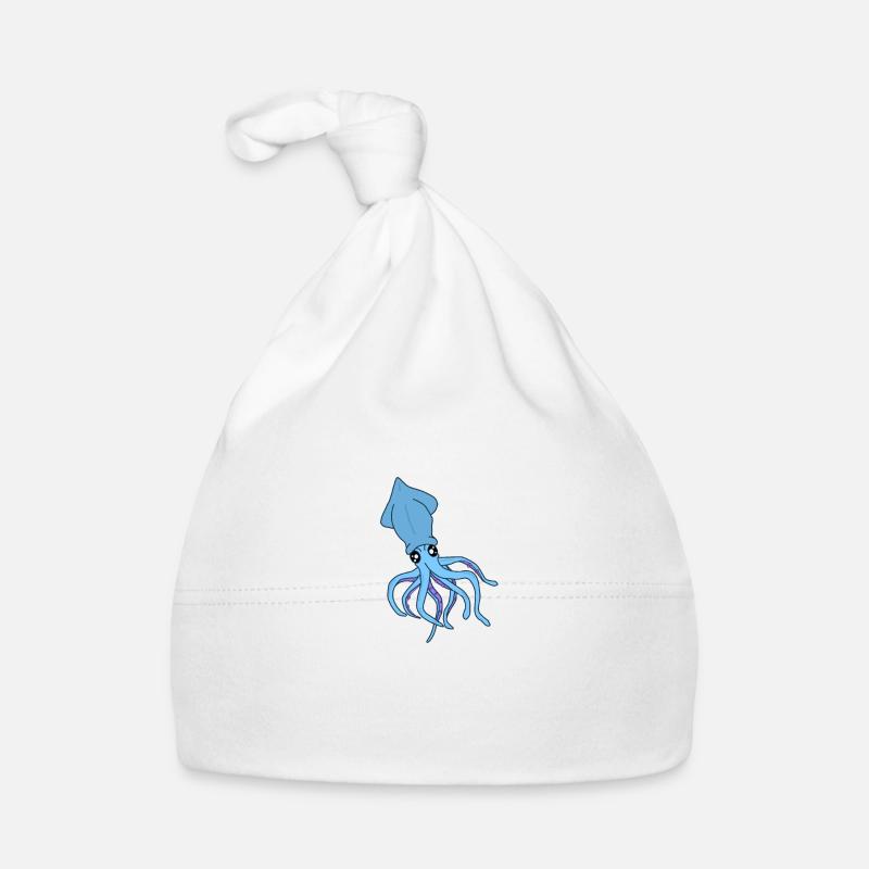 Calamari design Organic Baby Cap