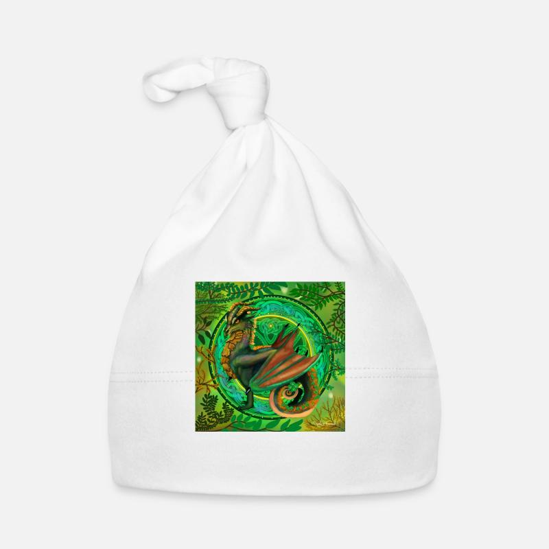 Waldgrüner Drache Baby Bio-Mütze