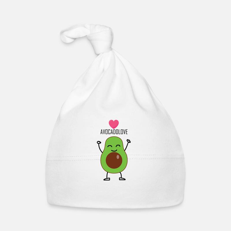 Avocado Love mit Herz Geschenk Baby Bio-Mütze