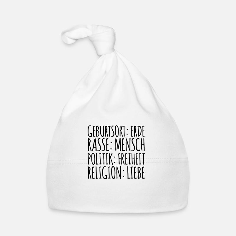 Geburtsort: Erde, Rasse:Mensch Geschenk Baby Bio-Mütze