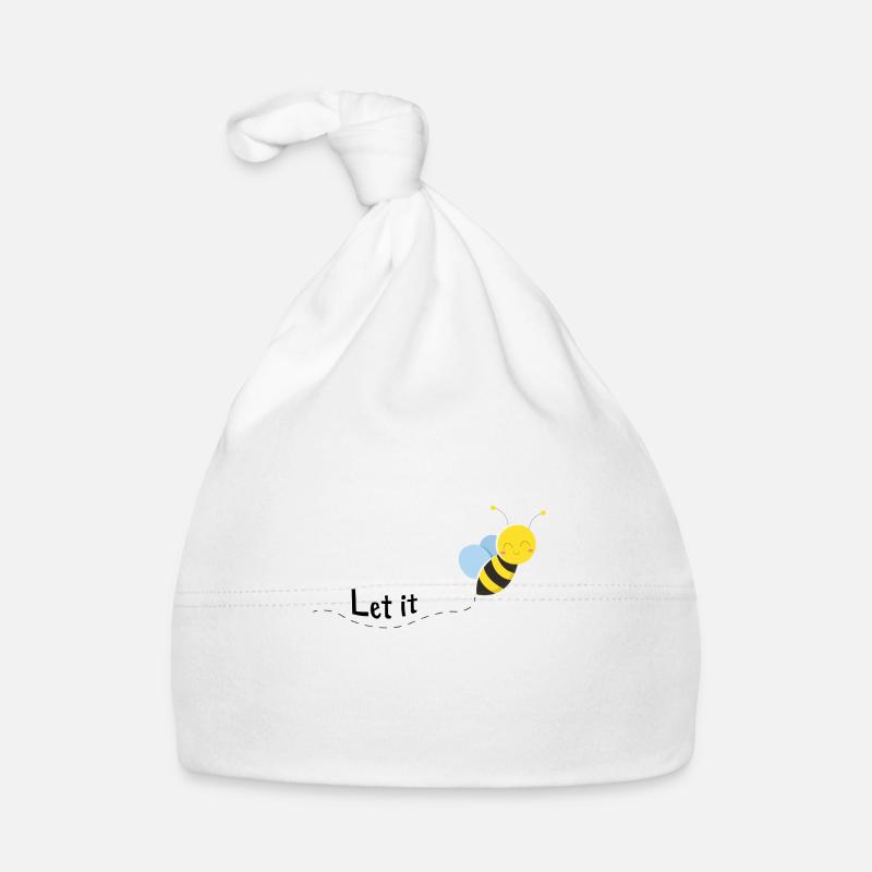 Que ce soit un cadeau d'abeille - Bonnet bio Bébé - blanc