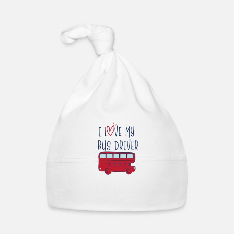 Love my bus driver double decker gift Organic Baby Cap