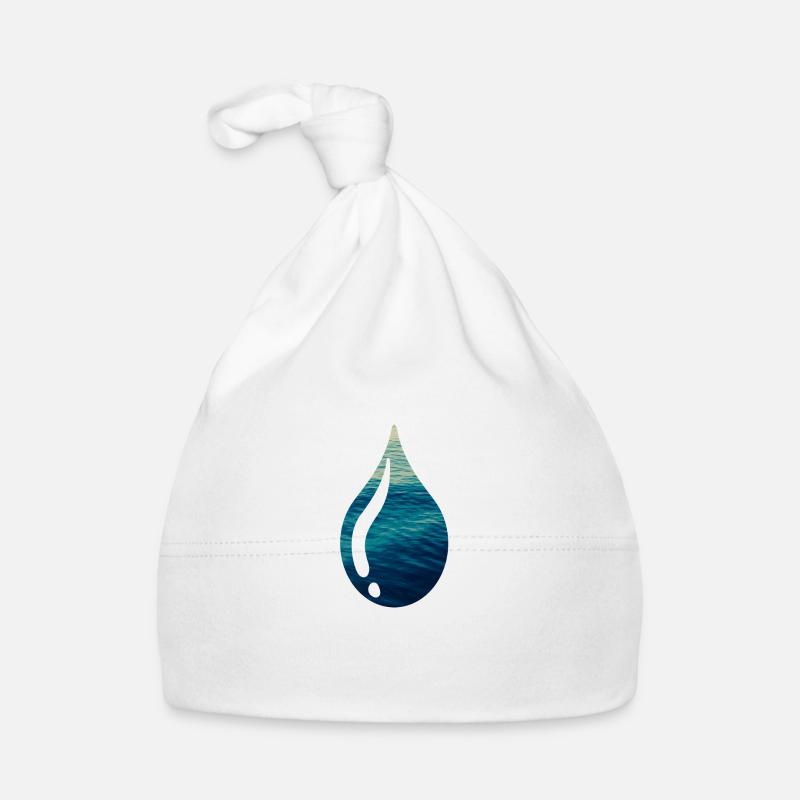 Water drops water Organic Baby Cap
