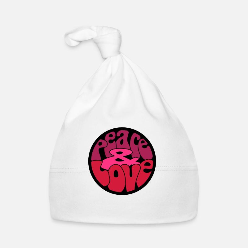 Peace Love Button_N2 Bonnet bio Bébé