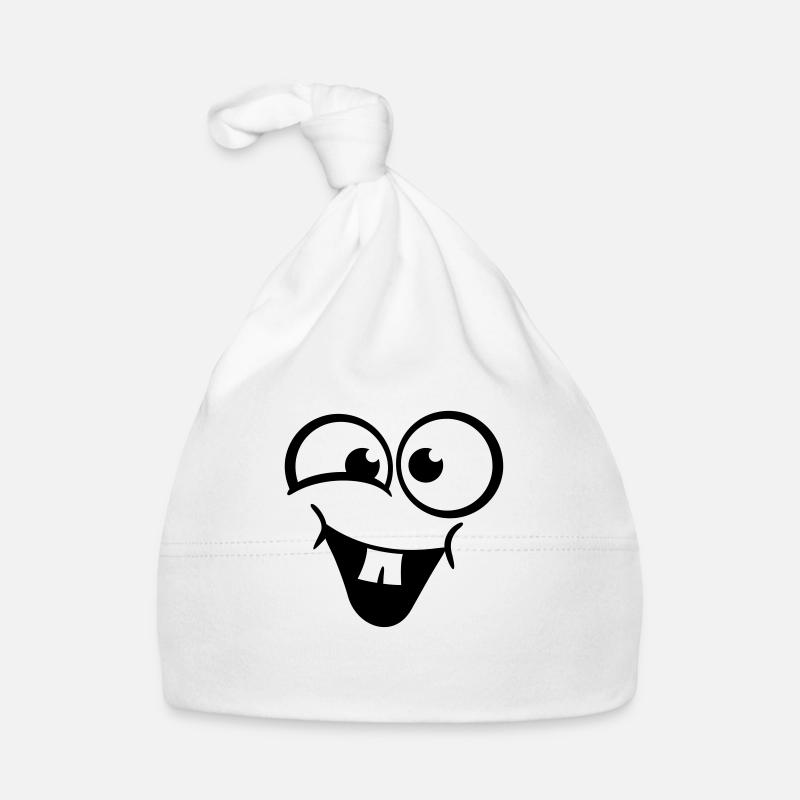 Rire joyeux visage mignon Bonnet bio Bébé