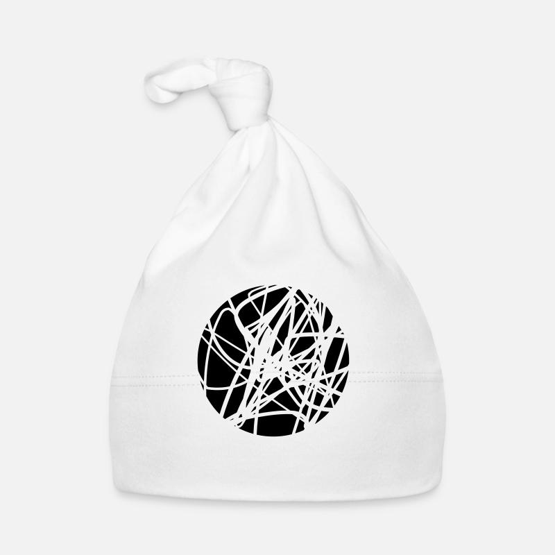 Scribbled chaotic strokes pattern Organic Baby Cap