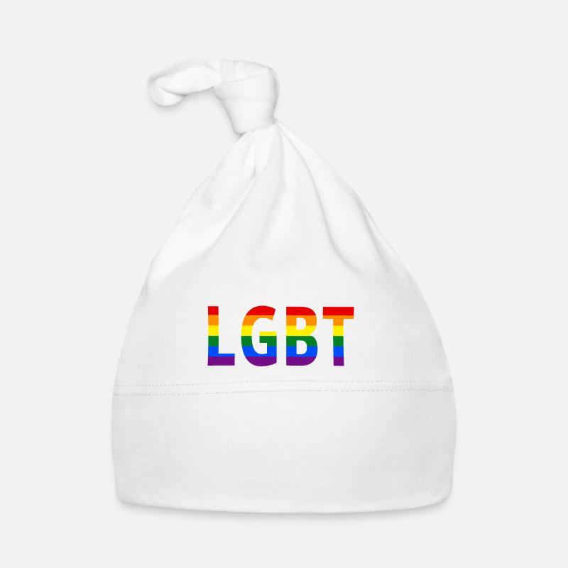 LGBT - Bonnet bio Bébé - blanc