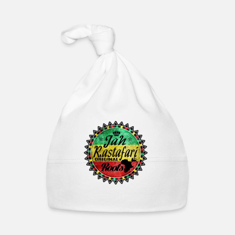 jah rastafari original roots - Bonnet bio Bébé - blanc