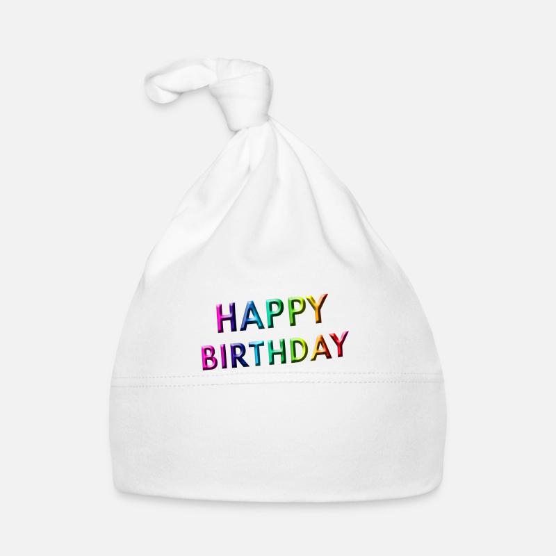 Joyeux anniversaire Bonnet bio Bébé