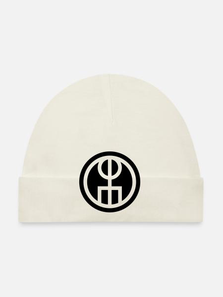 Galdrastafir, Icelandic Bind Rune, Attract Love - Organic Baby Cap - white - Front