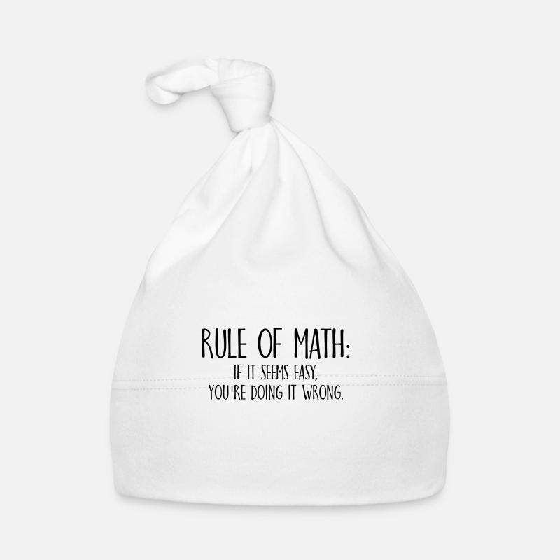 Rule of Math Math School Student Gift Organic Baby Cap
