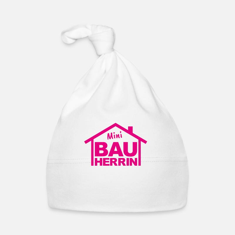 Bauherr Junior Kinder - Baby Bio-Mütze - Weiß