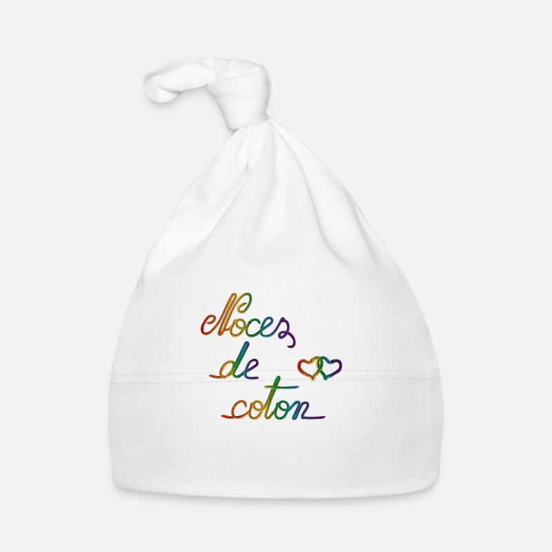 noces1an - Bonnet bio Bébé - blanc
