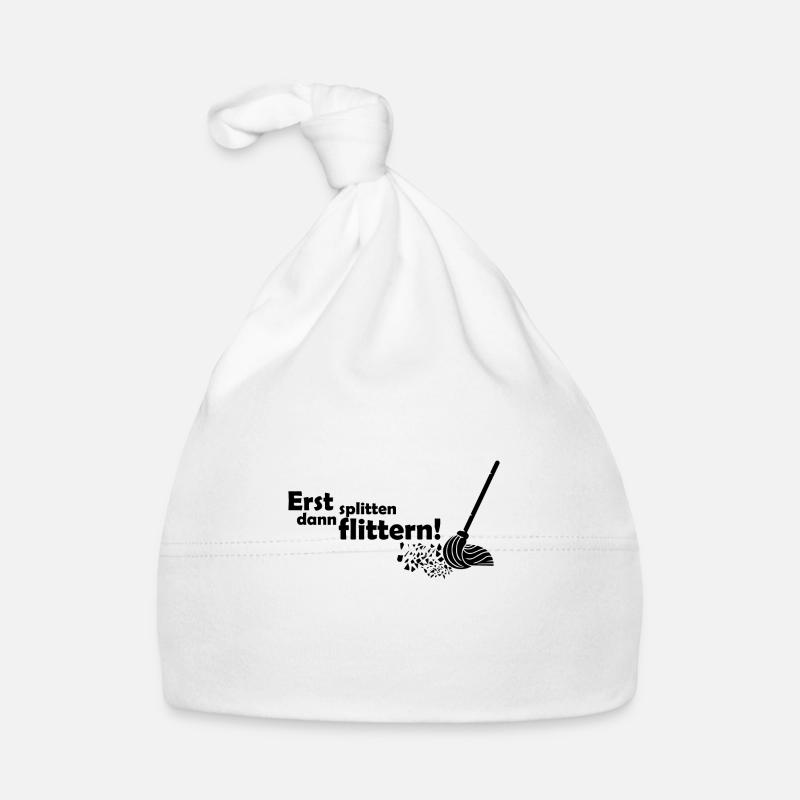 Erst splittern dann flittern Polterabend Geschenk Baby Bio-Mütze
