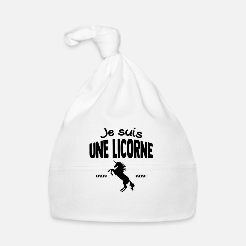 Je suis une licorne Bonnet bio Bébé