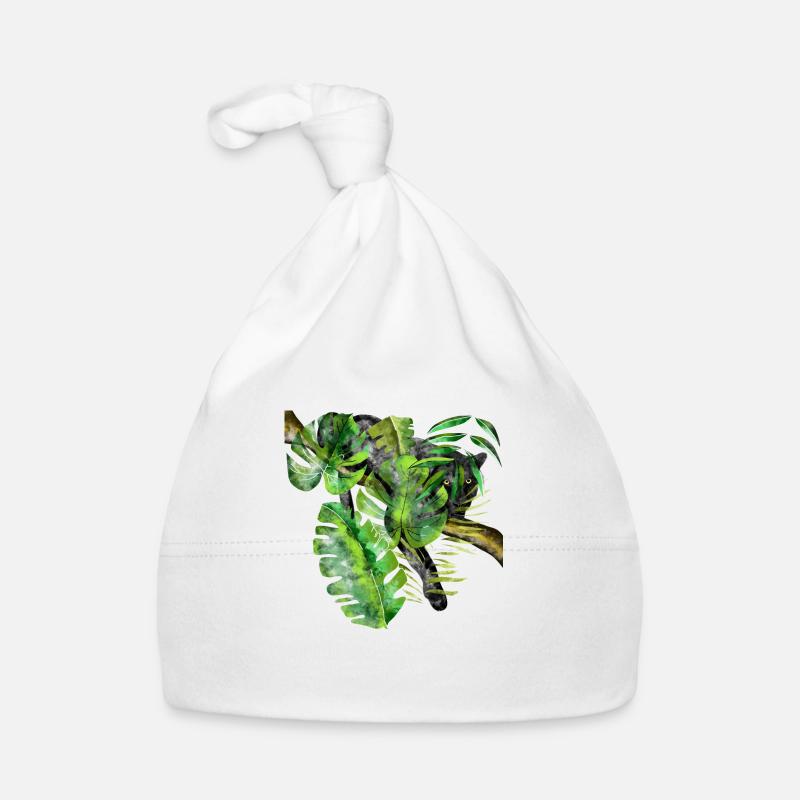 Jaguar Der schwarze Jäger im Dschungel Baby Bio-Mütze