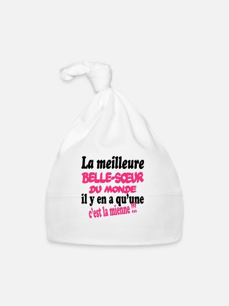 La meilleure belle-soeur du monde c'est la mienne - Organic Baby Cap - white - Front