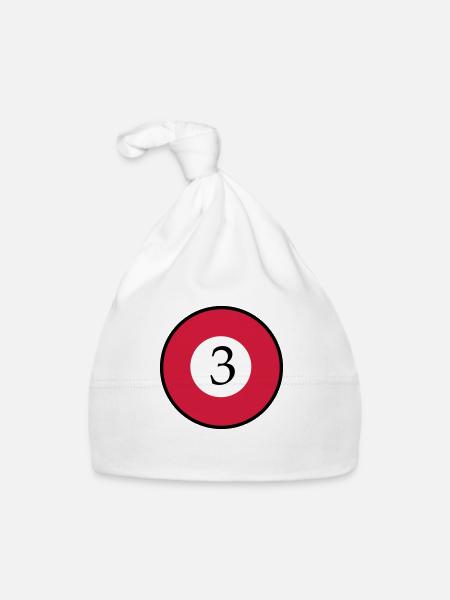 billard - Bonnet bio Bébé - blanc - Devant