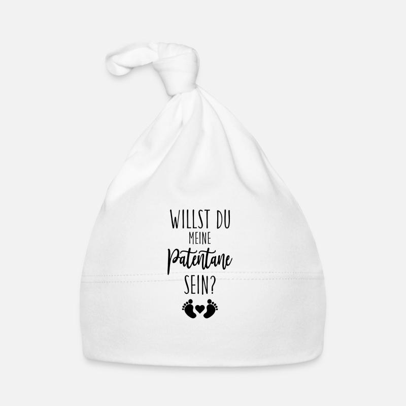 Willst du meine Patentante sein Geschenk Baby Bio-Mütze