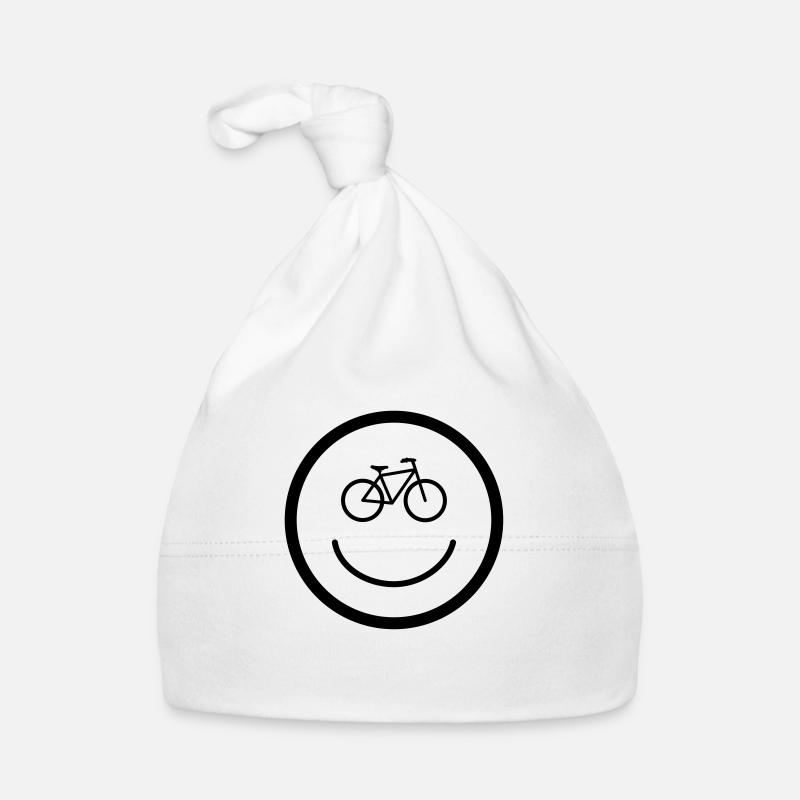 Faire du vélo - Bonnet bio Bébé - blanc