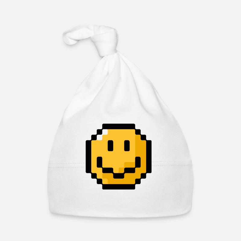 Smiley pixel Baby Bio-Mütze
