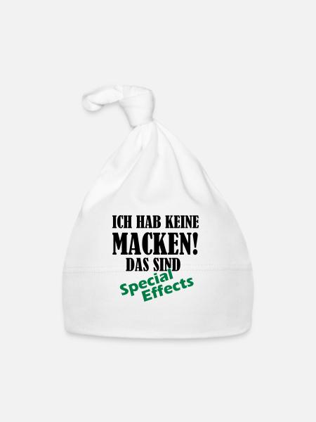 keine_macken_02 - Baby Bio-Mütze - Weiß - Vorne