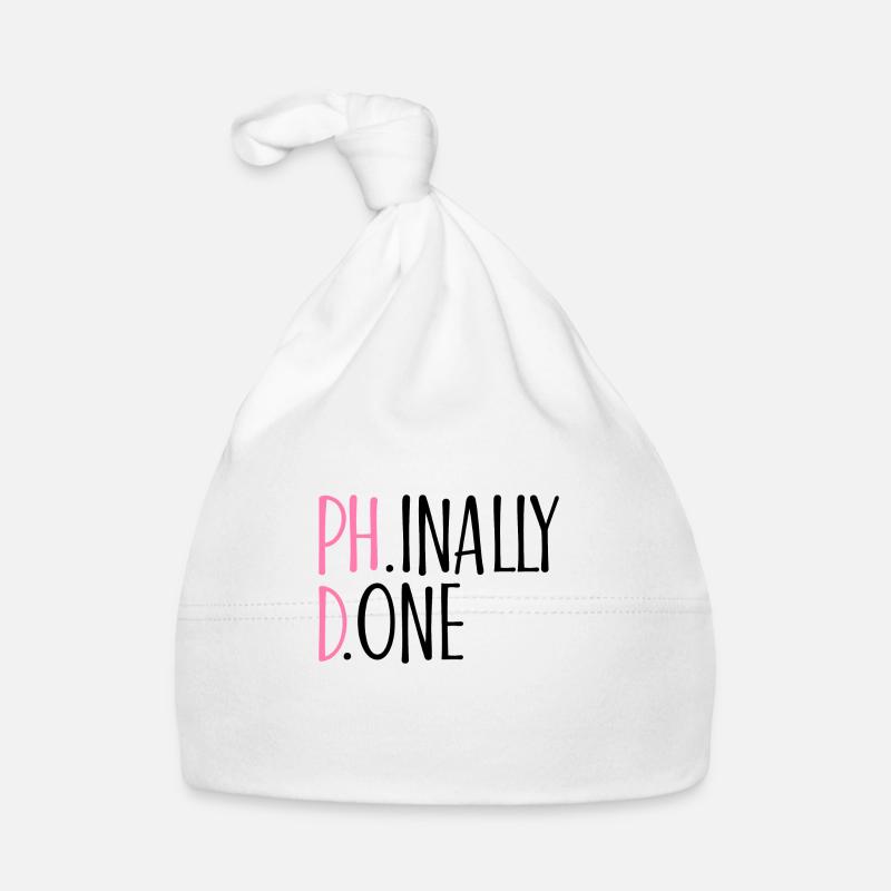 Phinally Done Phd Abschluss Geschenk Baby Bio-Mütze
