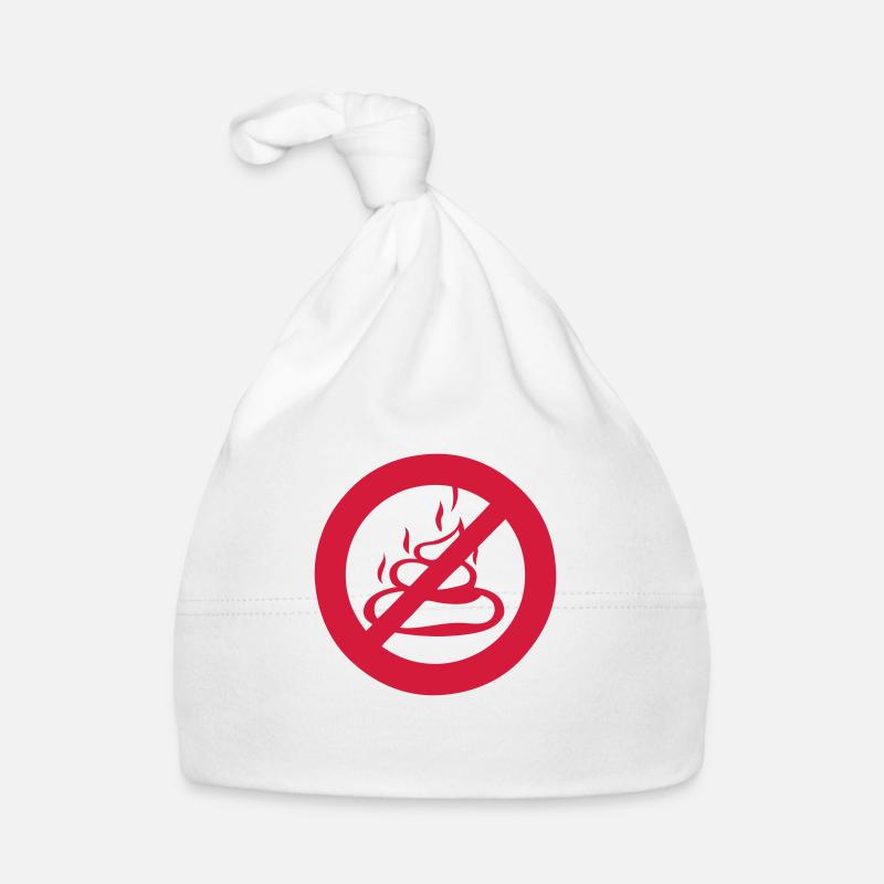 not allowed sign take a dump Pooh shit Organic Baby Cap